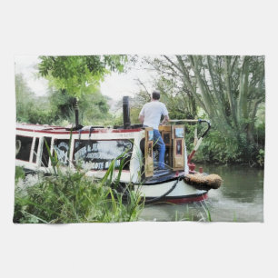 CANAL BOATS KITCHEN TOWEL
