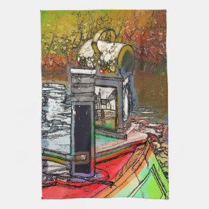 CANAL BOATS KITCHEN TOWEL