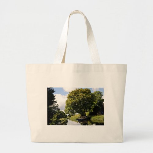 Canal Boats Large Tote Bag