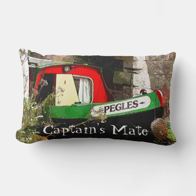 CANAL BOATS LUMBAR PILLOW (Front)