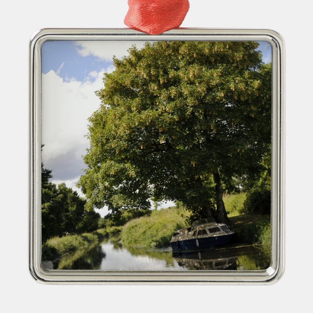 Canal Boats Metal Ornament (Front)