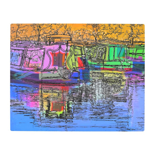 CANAL BOATS METAL PRINT (Front)