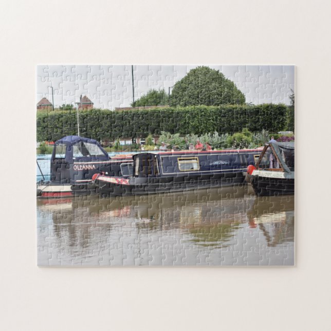 Canal Boats on the River Avon, Stratford-Upon-Avon Jigsaw Puzzle (Horizontal)