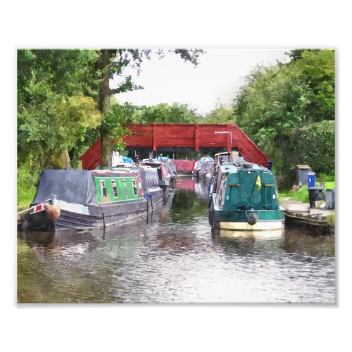 CANAL BOATS PHOTO PRINT