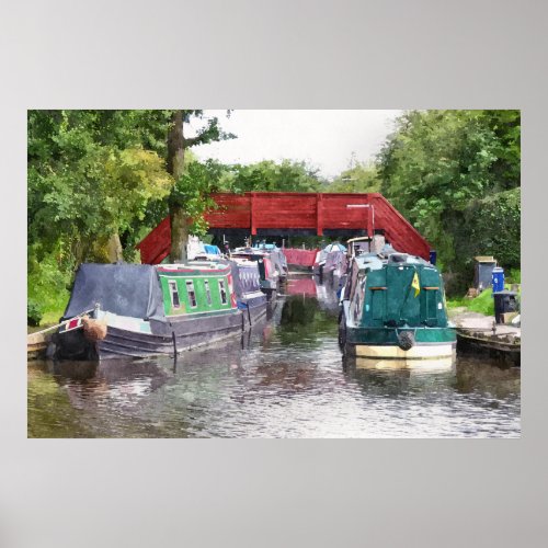 CANAL BOATS POSTER