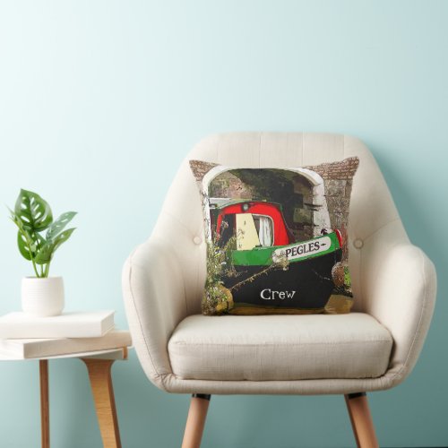 CANAL BOATS THROW PILLOW