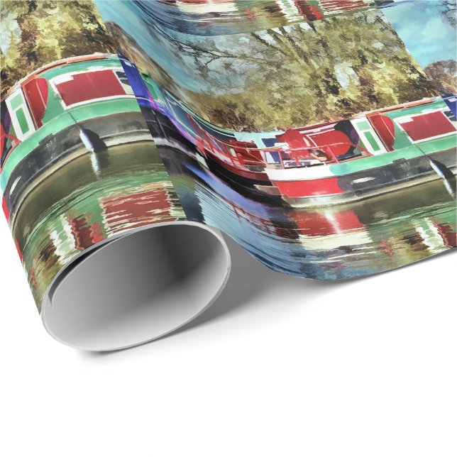 CANAL BOATS WRAPPING PAPER (Roll Corner)