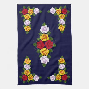 Canal folk art towel