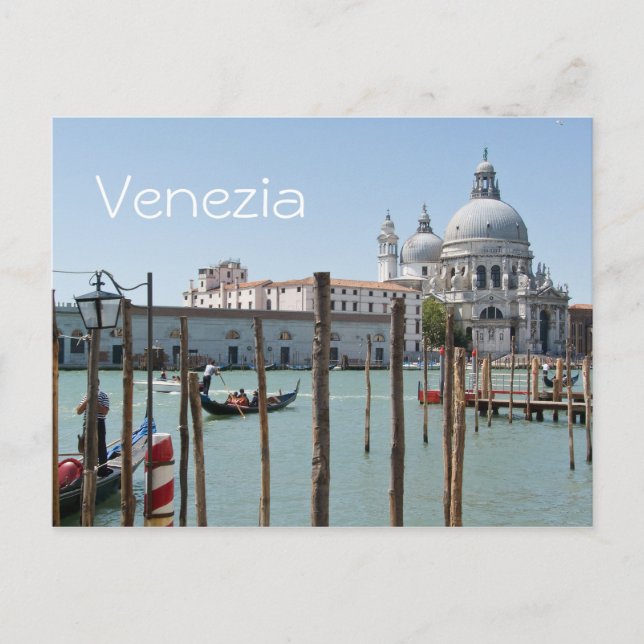 Canal grande in Venice postcard with text (Front)