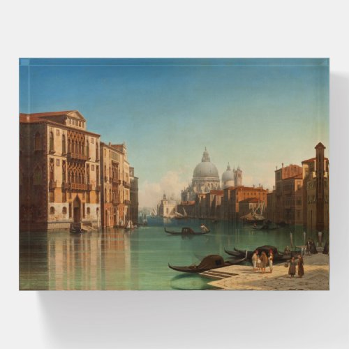 Canal Grande Venice Travel Vintage Art Office Desk Paperweight