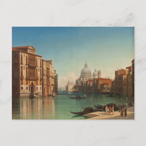 Canal Grande Venice Vintage Art Travel Painting Postcard