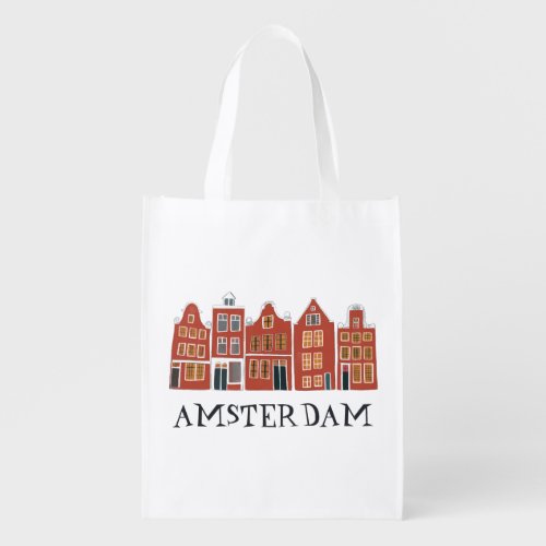 Canal House Amsterdam Holland Dutch Travel Grocery Bag