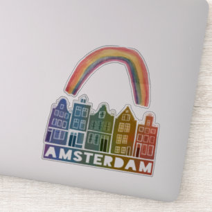 Canal House Amsterdam Holland Rainbow Set Sticker