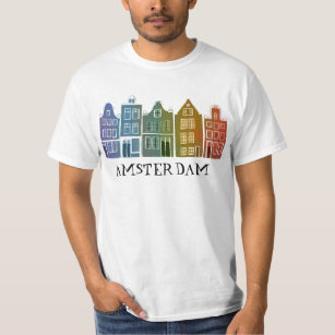 Canal House Row Amsterdam Holland Dutch Rainbow T-Shirt