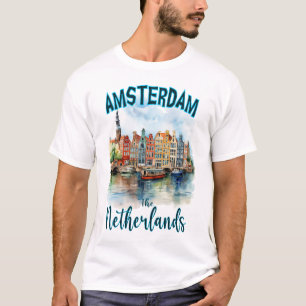 Canal Houses in Amsterdam: The Netherlands T-Shirt