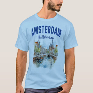 Canal Houses in Amsterdam: The Netherlands T-Shirt