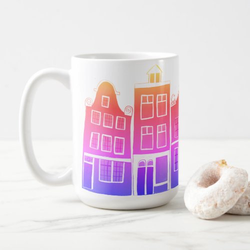 Canal Houses Row Amsterdam Holland Dutch Sunset Coffee Mug