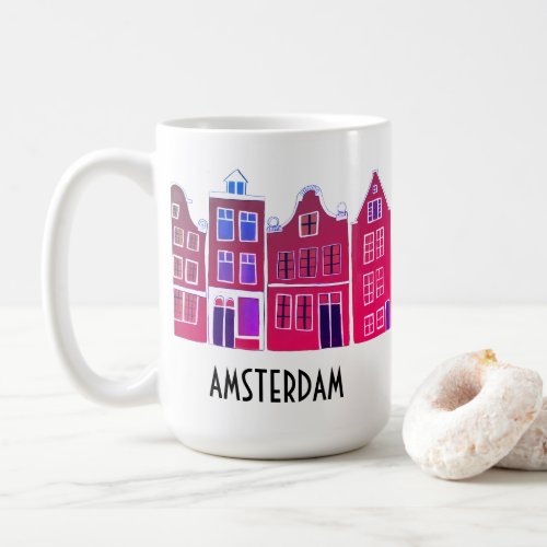 Canal Houses Row Amsterdam Holland Dutch Travel Coffee Mug