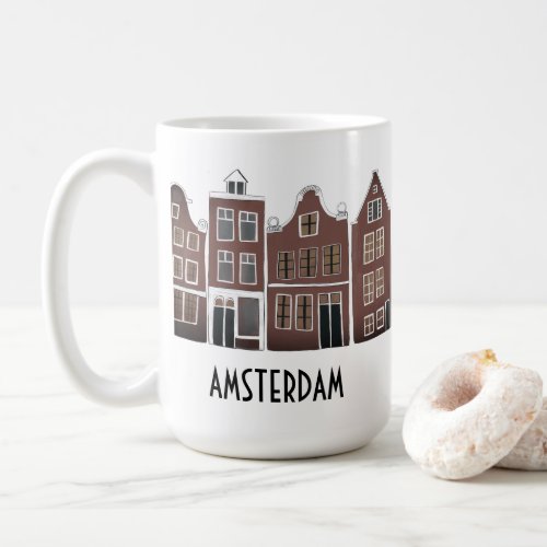 Canal Houses Row Amsterdam Holland Dutch Travel Coffee Mug