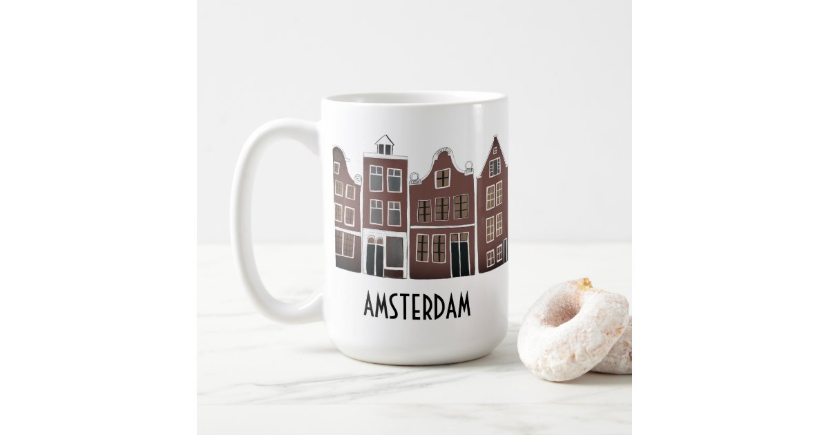 Canal Houses Row Amsterdam Holland Dutch Travel Coffee Mug Zazzle Com