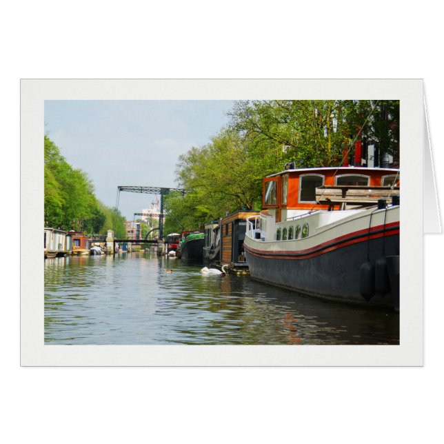 Canal in Amsterdam Cards (Front Horizontal)