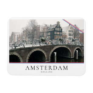 Canal in Amsterdam in winter Magnet