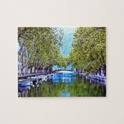 Canal in Annecy France Jigsaw Puzzle