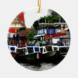 Canal In Bangkok Thailand Ceramic Ornament