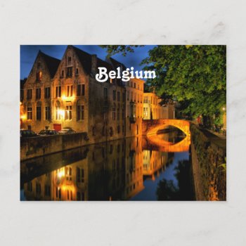 Canal In Belgium Postcard by GoingPlaces at Zazzle