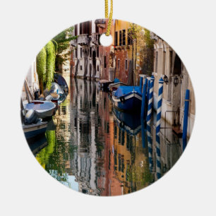 Canal in the Morning Ceramic Ornament