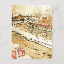 Canal in the Snow Postcard