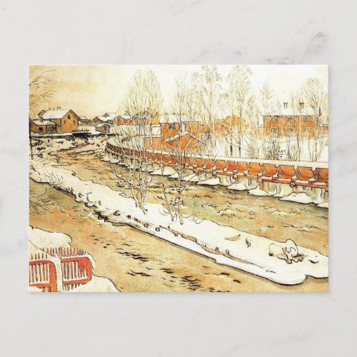 Canal in the Snow Postcard