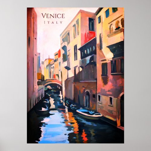 Canal in Venice Italy Poster