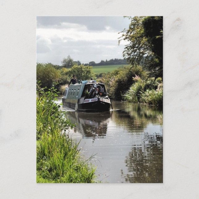 CANAL NARROWBOAT POSTCARD (Front)