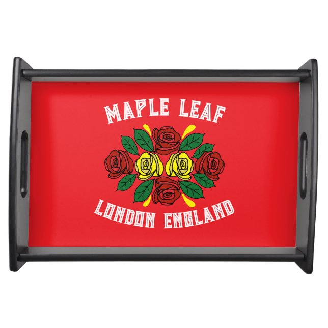 Canal Narrowboat Red Roses Serving Tray (Front)