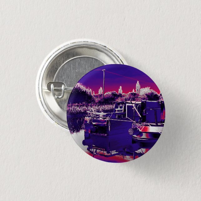 CANAL NARROWBOATS   BUTTON (Front & Back)