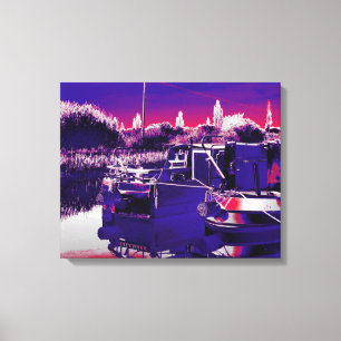 CANAL NARROWBOATS CANVAS PRINT