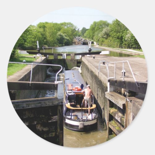 CANAL NARROWBOATS CLASSIC ROUND STICKER