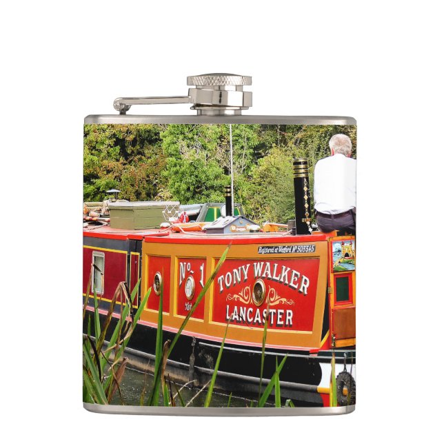 CANAL NARROWBOATS FLASK (Front)