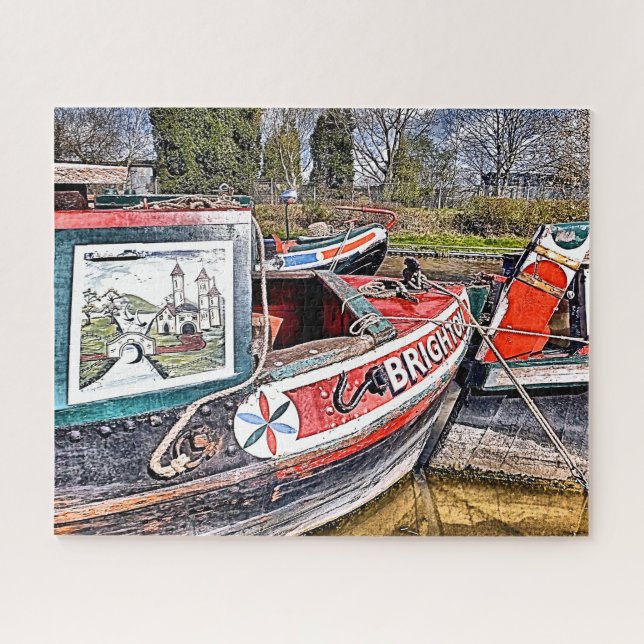 CANAL NARROWBOATS JIGSAW PUZZLE (Horizontal)