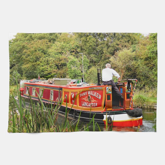 CANAL NARROWBOATS KITCHEN TOWEL (Horizontal)