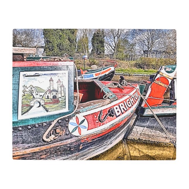 CANAL NARROWBOATS METAL PRINT (Front)