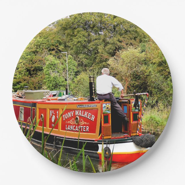 CANAL NARROWBOATS PAPER PLATES (Front)