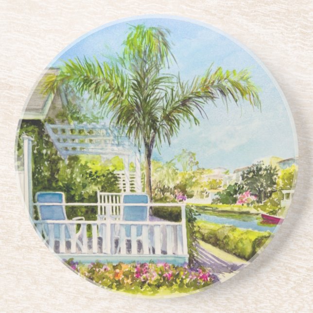 Canal Patio Sandstone Coaster (Front)