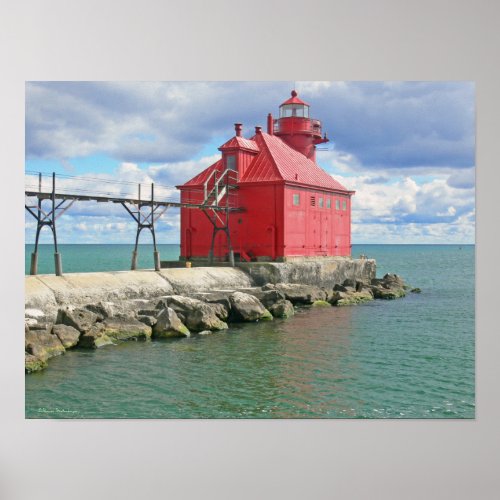 CANAL POINT PIERHEAD LIGHT  DOOR COUNTY WIS POSTER