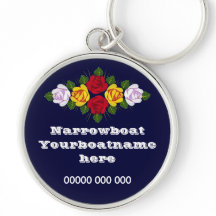 Canal roses personalised keyring