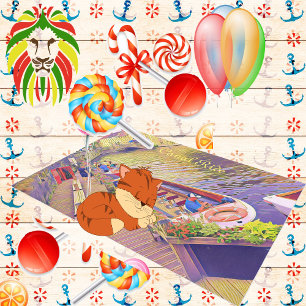 Canal Sailing Boat Ride Painting Decorative Art Outdoor Rug