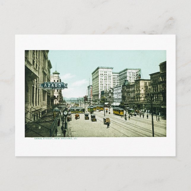 Canal Street, New Orleans, LA Postcard (Front)