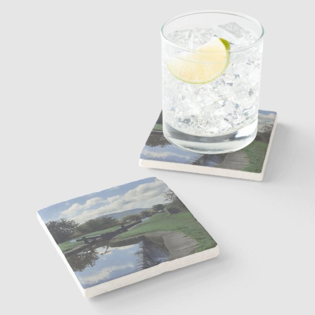 Canal themed  stone coaster (Side)