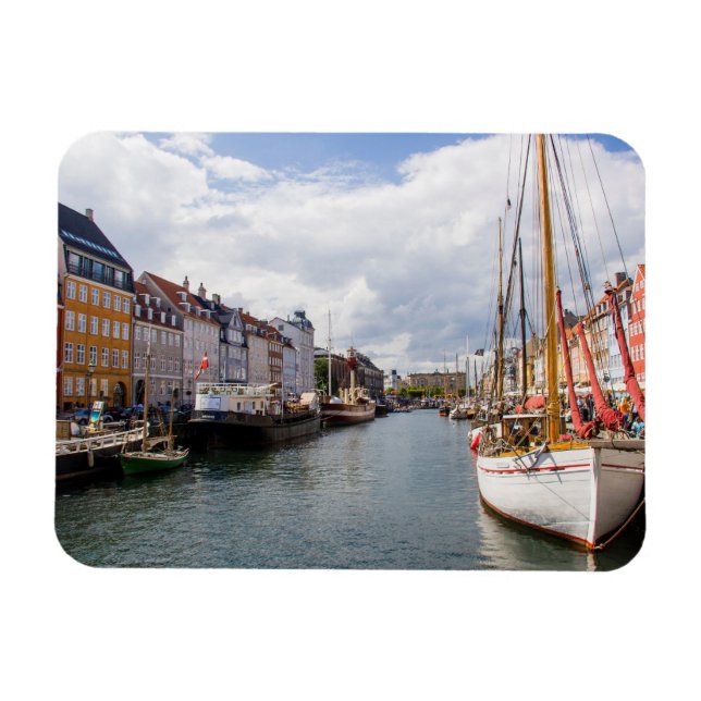 Canal with Boats | Copenhagen Magnet (Horizontal)